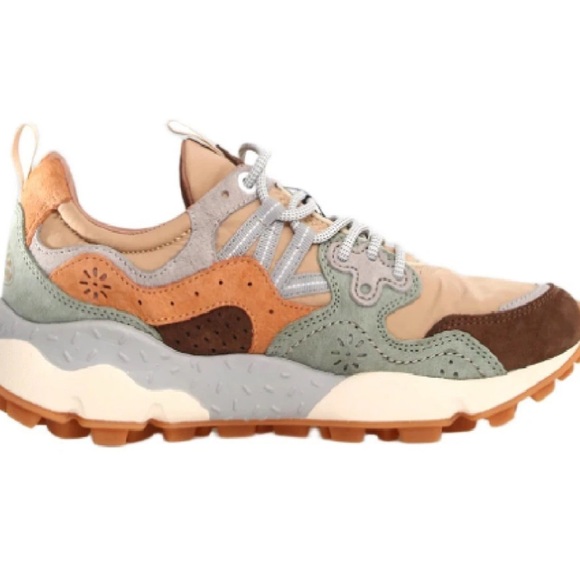 Flower Mountain Shoes - Flower Mountain Yamano 3 Womens Sneakers Suede Nylon Warm Brown Light Brown